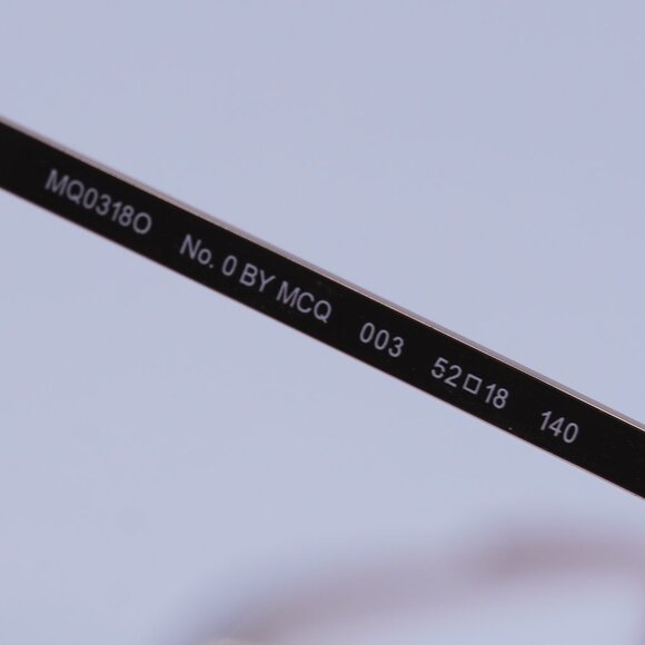 McQ by Alexander McQueen MQ0318O 003 Eyeglasses Gold 52mm Square Frame - Picture 7 of 10